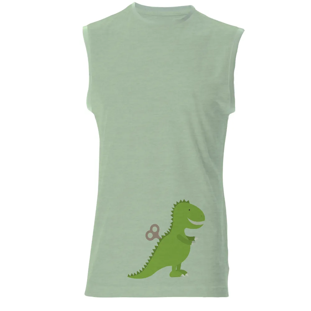 Shirts Graphic Tees: Wind-Up Dinosaur Toy - Whimsical Fun|dinosaur easter shirt