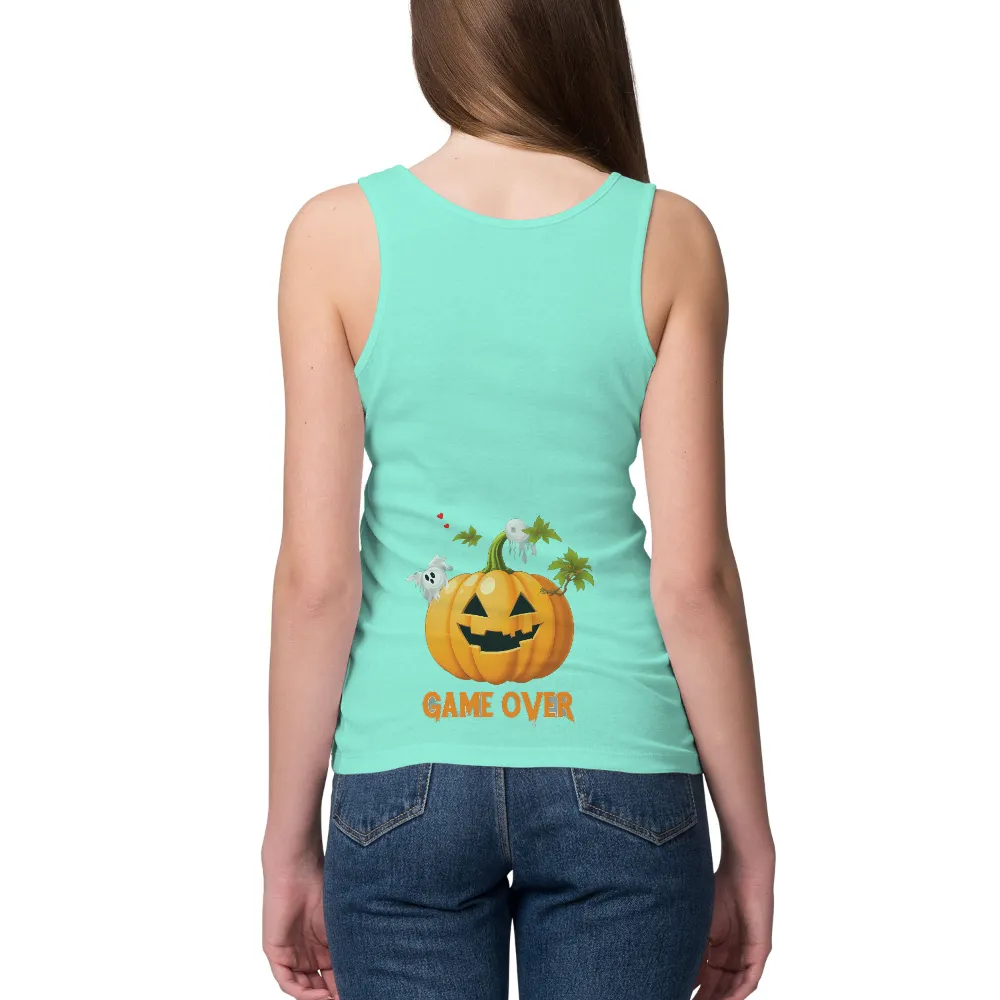 Tee Shirts Printed: Halloween Ghosts & Pumpkins - Spooky Fun|leg avenue women's casual halloween long sleeve shirt dress