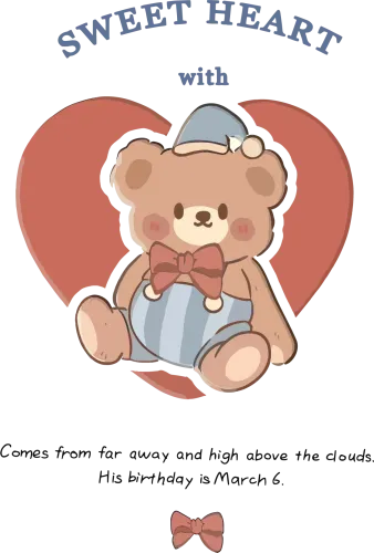 Customized Tee Shirts: Sweet Heart with Teddy Bear Love