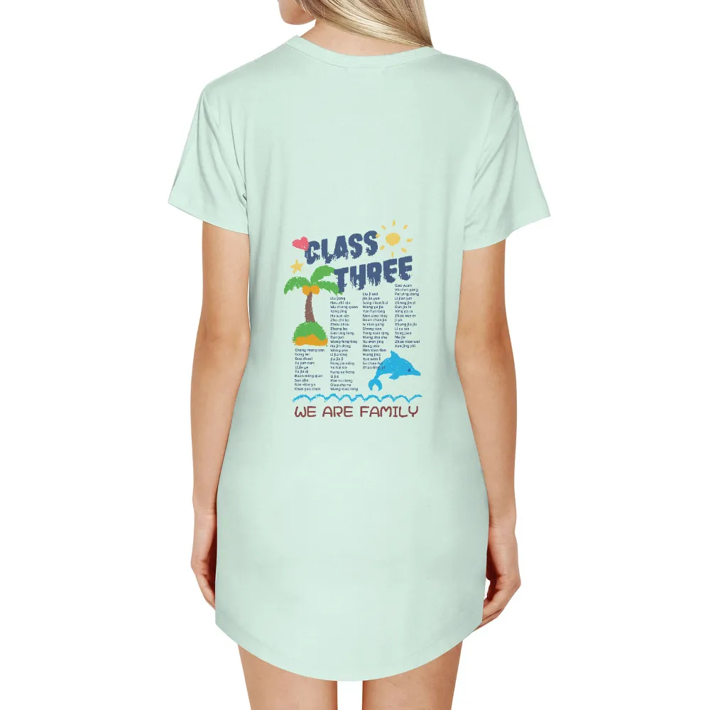 Custom Tee Shirts: Class Three - We Are Family|cute white summer shirts