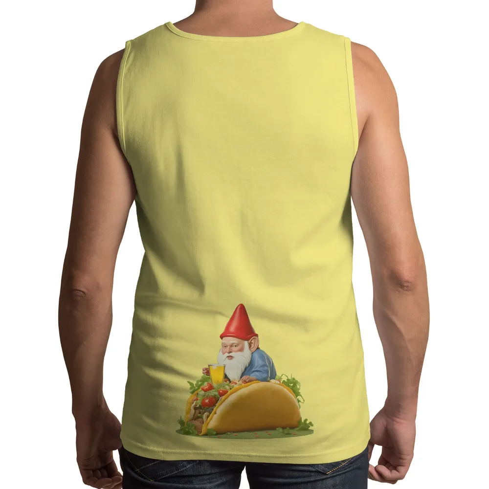 T-Shirts Pattern: Whimsical Gnome in a Taco - Funny & Creative Design|final fantasy 35th anniversary ut graphic t shirt