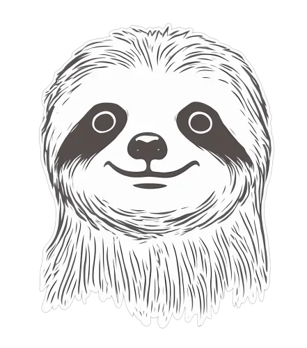 T-Shirts Design: Embrace Life's Simplicity with a Happy Sloth