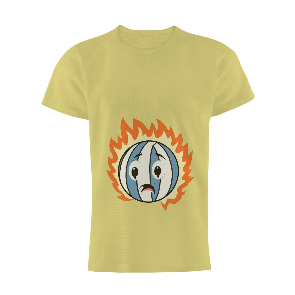 Customized Tee Shirts: Volleyball Flame - Sports Emotion|90s nickelodeon cartoon shirt