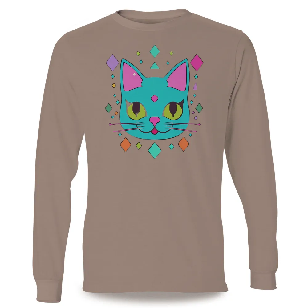 Neon Cat Retro-Futuristic Design: Playful Nostalgia Meets Modern Flair|retro nba player t shirts