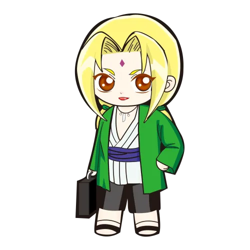 Graphic Tees: Tsunade's Strength and Resilience in Chibi Style