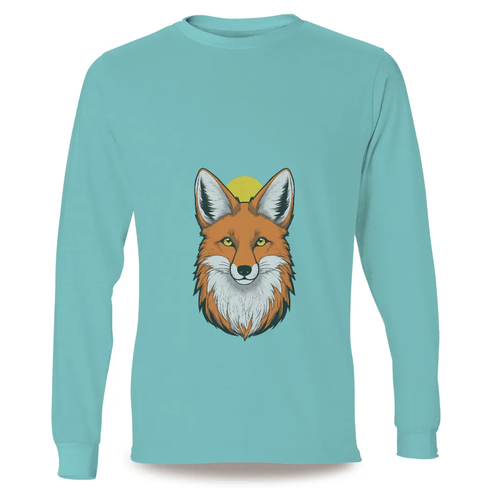 Customized Tee Shirts: Fox Spirit - Nature's Wisdom| Vibrant fox illustration