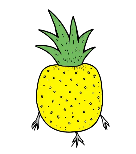 TShirt Printing: Piney the Pineapple - Fun and Happy Design