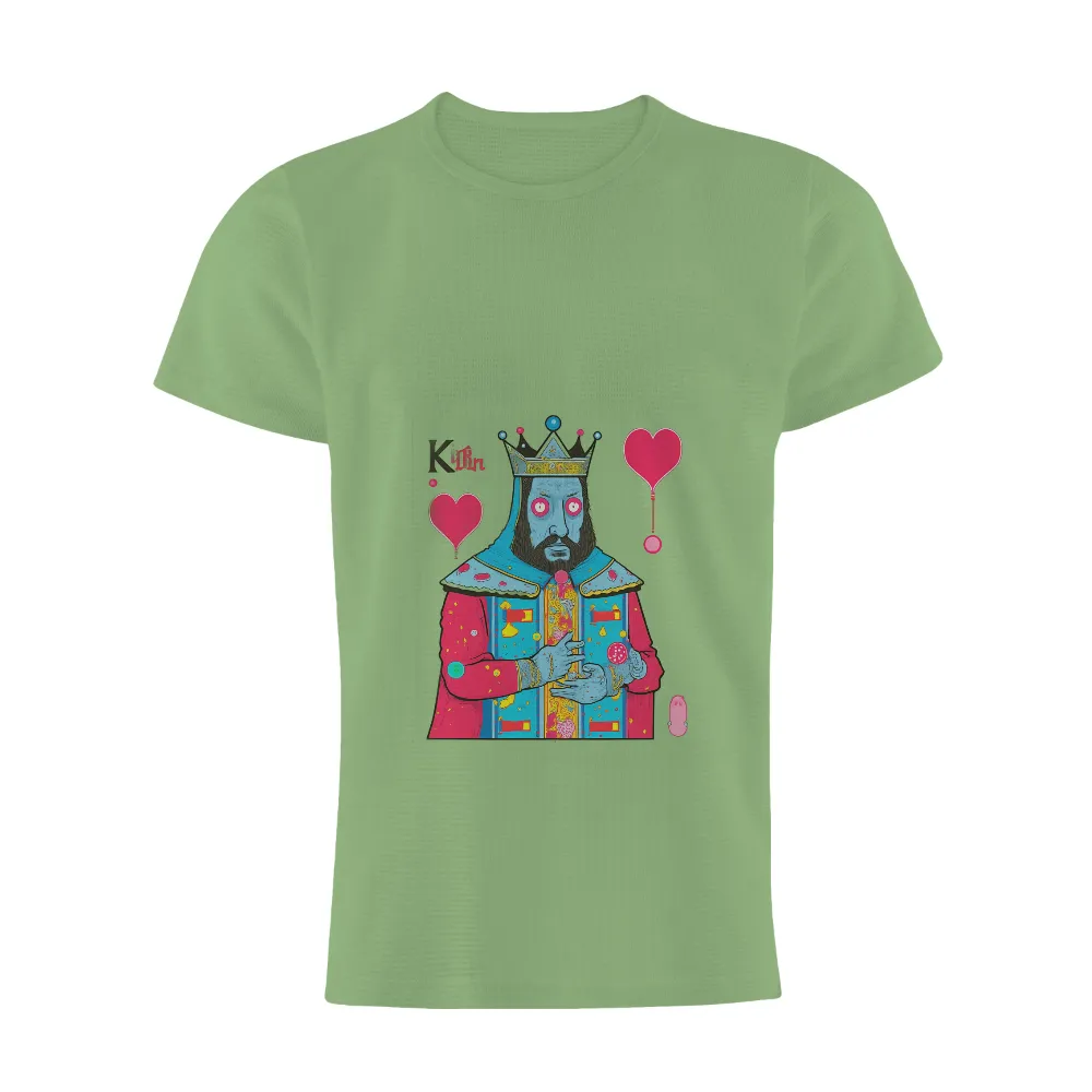 King of Hearts Design: Blending Medieval Royalty with Modern Art|t shirt roblox i love