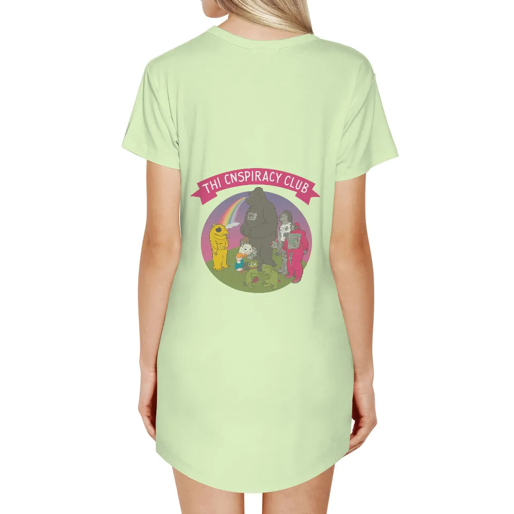 Whimsical Design Fusing Pop Culture, Nostalgia, and Humor|rainbow raglan shirt