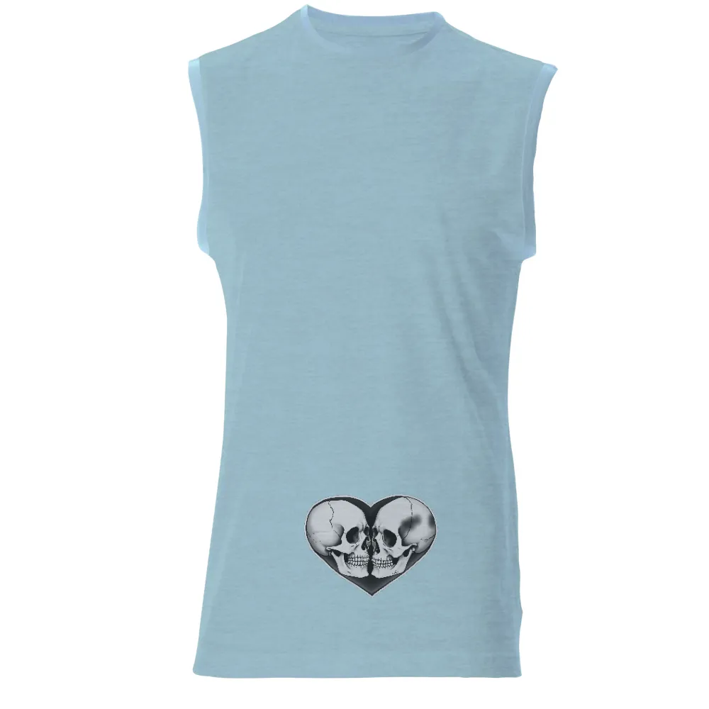 T-Shirts Design: Eternal Love Skulls Heart|mlb logo shirt with heart