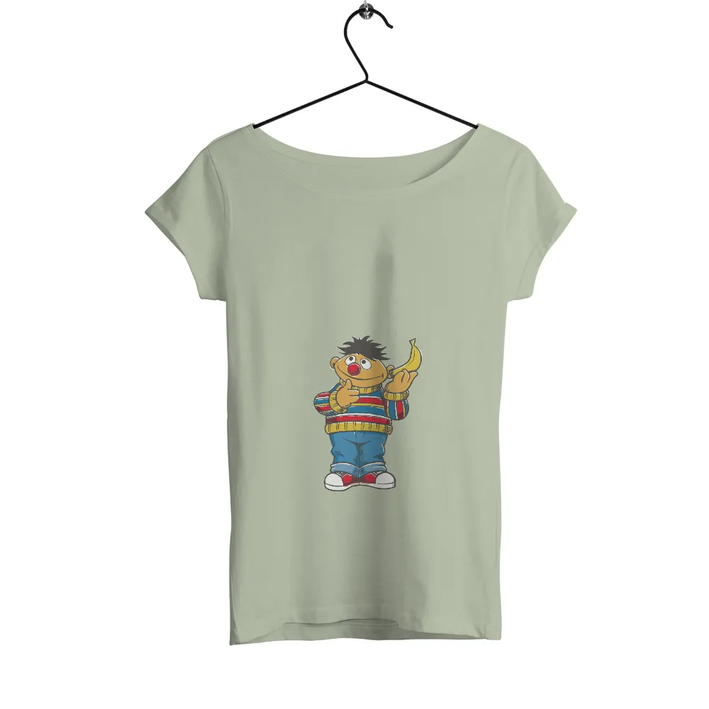 T-Shirts Design: Mr. Banana - Whimsical and Cheerful|mardi gras striped raglan