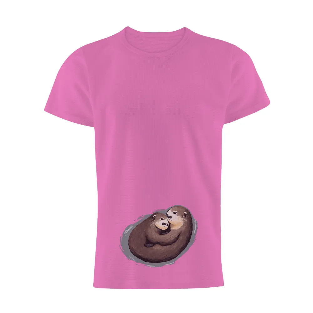 Graphic Tees: Otter Embrace - Artistic Designs|latest shirts design 2022