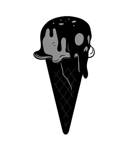 T-Shirts Custom: Melty Ice Cream Cone - Artistic Emotions