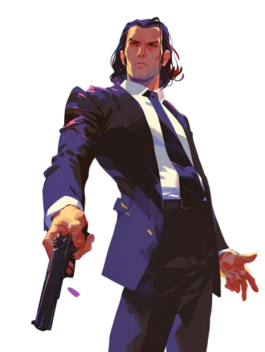 John Wick in Action - cowboy bebop pulp fiction