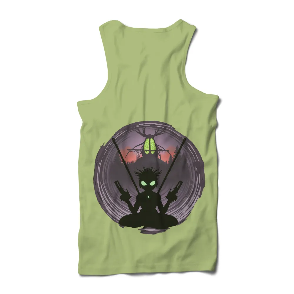 Custom Tee Shirts: Zero's Meditation in Neon Forest|lebron ultimate warrior t shirt