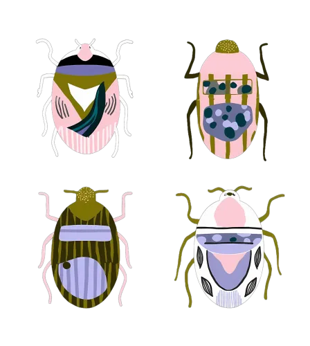 T-Shirts Pattern: Beetle Adventures in Nature