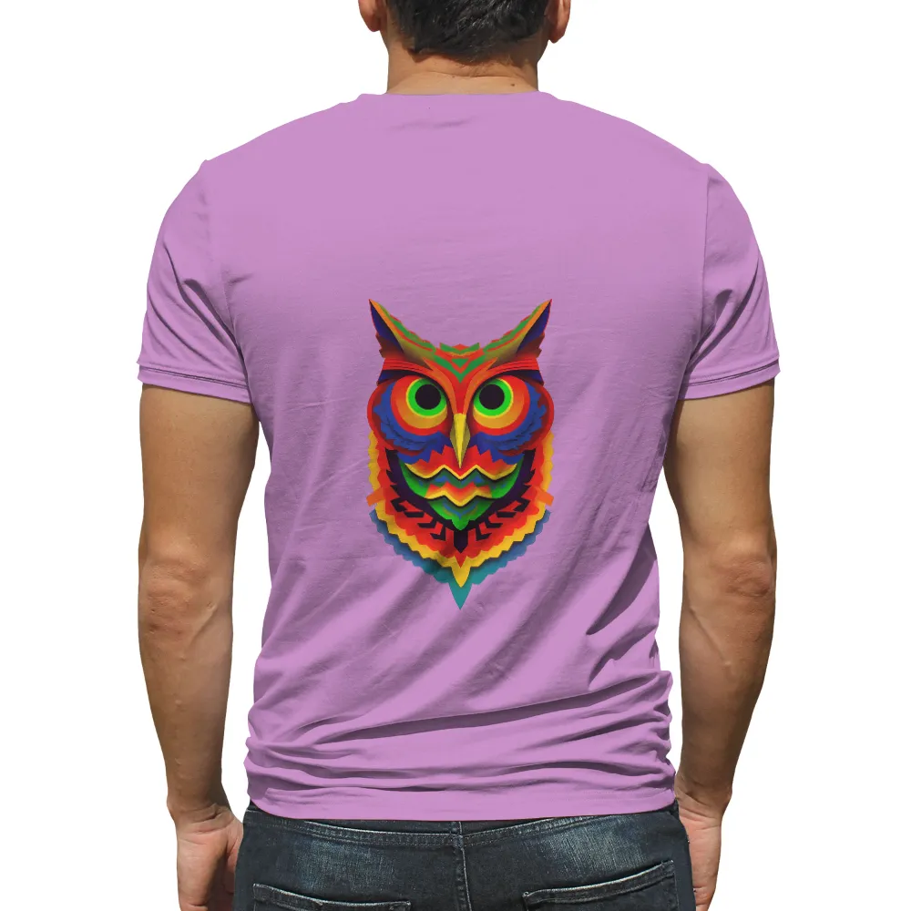 Customized Tee Shirts: Vibrant Owl Wisdom - Artistic Designs|selfish with my time and energy shirt