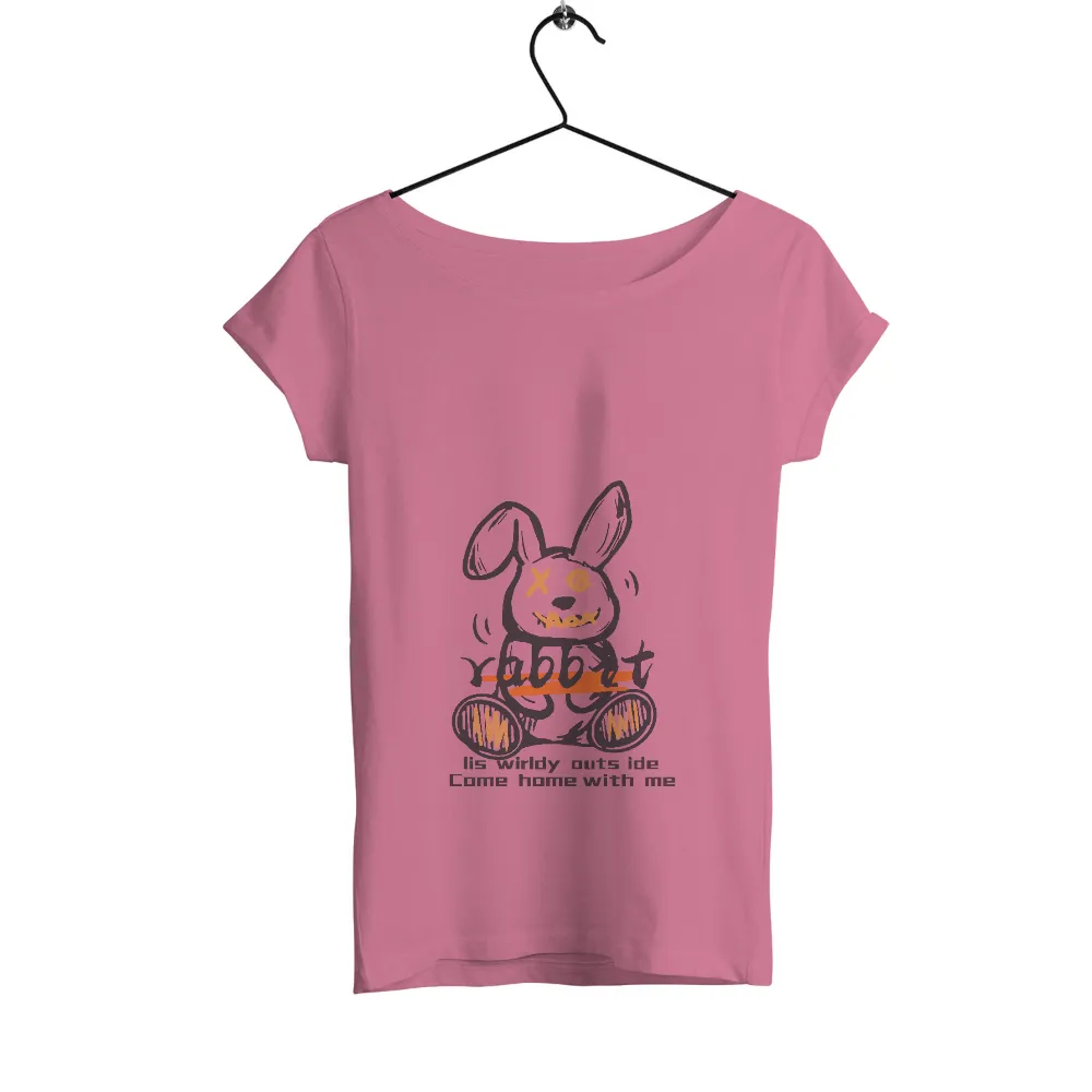 Customized Tee Shirts: Whimsical Rabbit - Artistic and Edgy Design|sokem graffiti