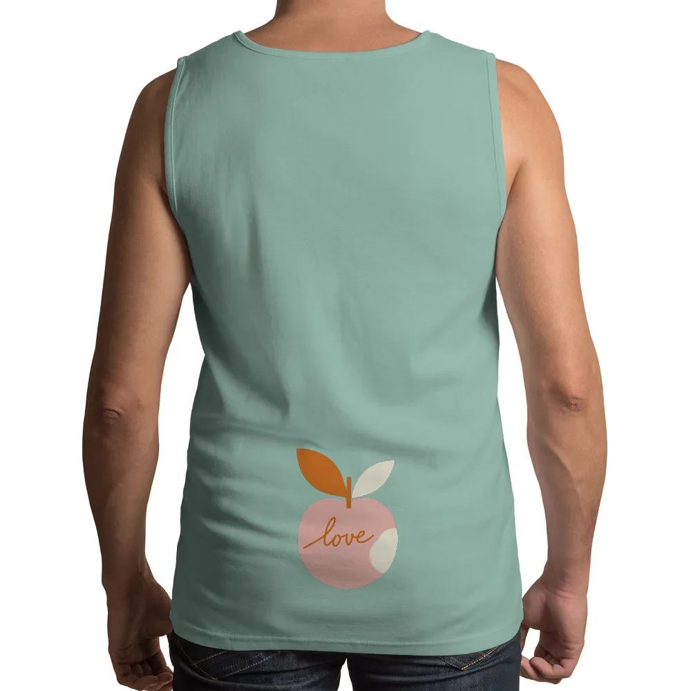 T-Shirts Design: Peach Love - Whimsical Nature Art|peace love and beer t shirt