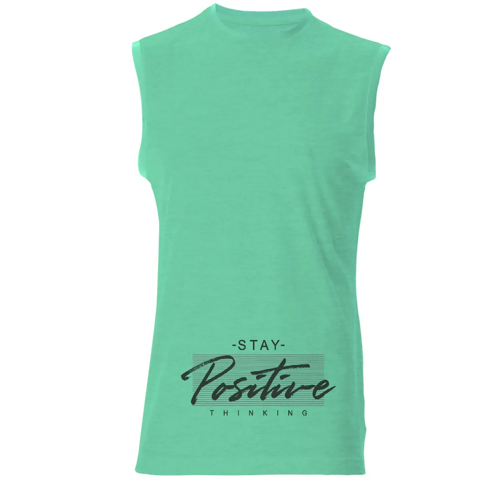 Shirts Graphic Tees: Stay Positive Thinking - Uplifting Design|typography t shirt design