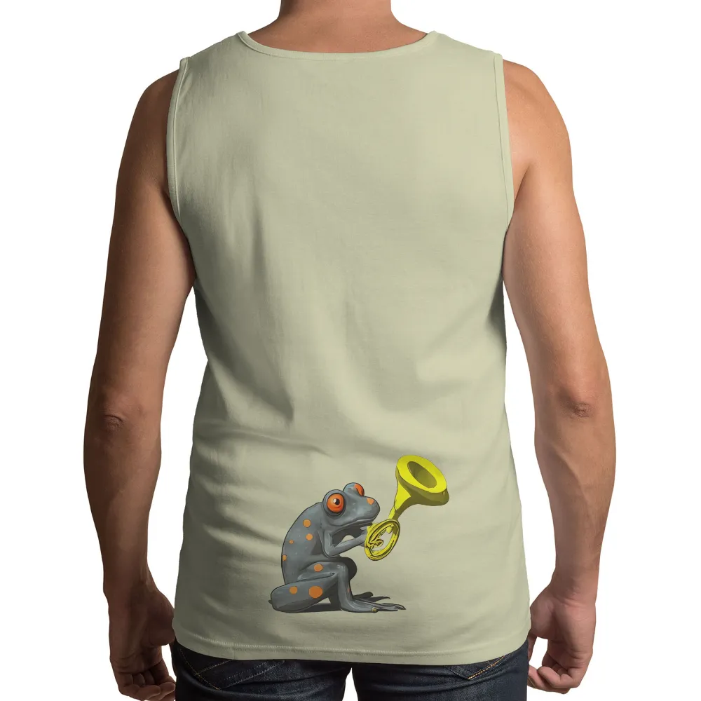 Custom T-Shirt Printing: Melody the Frog Playing Trumpet|roxy music t shirts sale