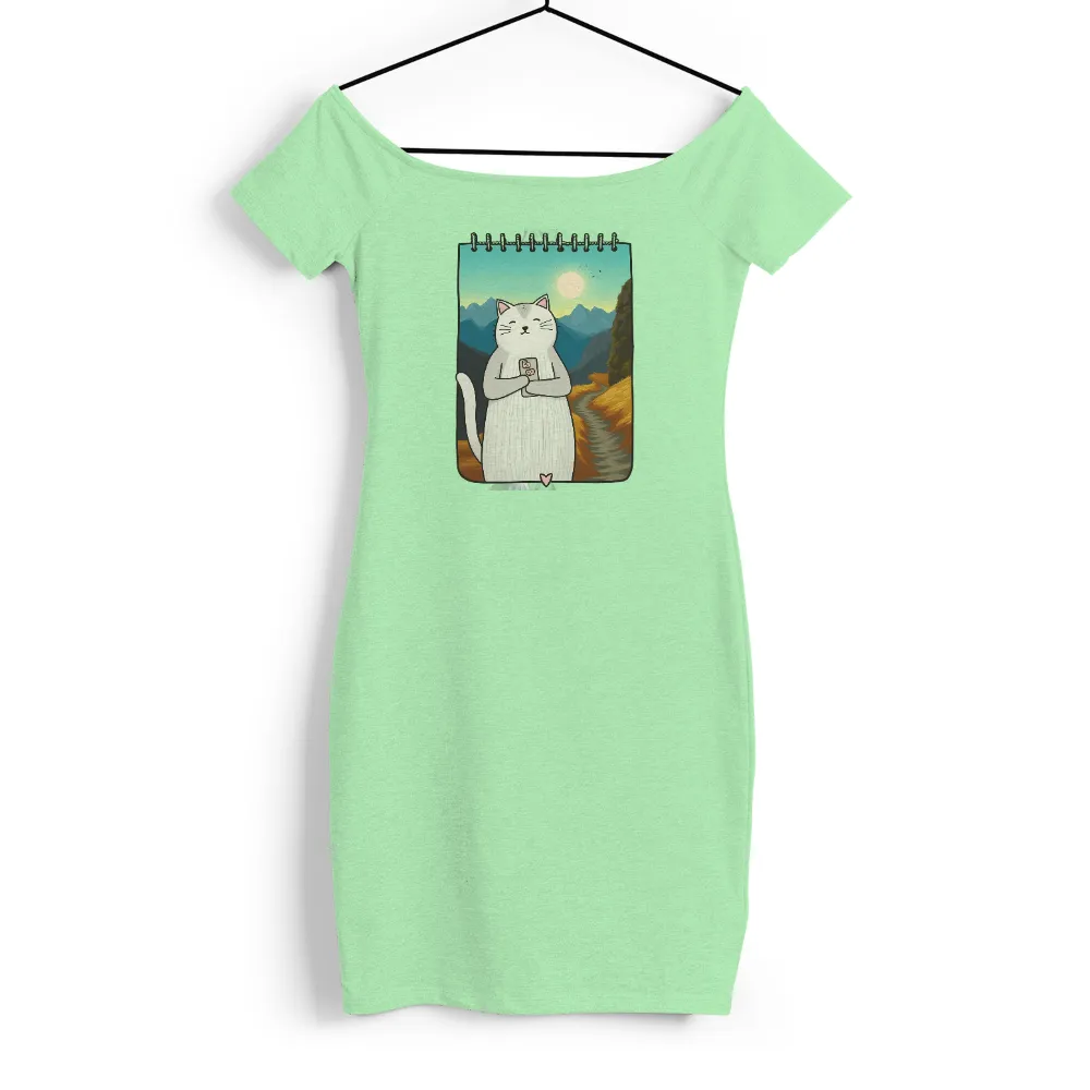 Customized Tee Shirts: Whiskers' Journey with His Notebook|cat valentines day shirt