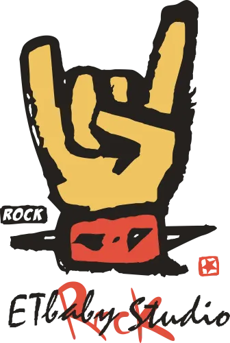 T-Shirts Custom: Rock On Gesture - Bold Yellow Hand, Red Mouth