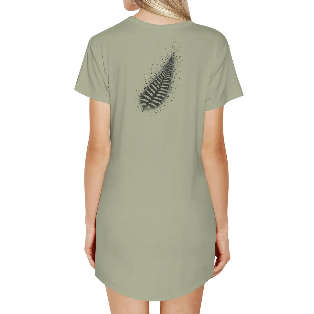 Custom Tee Shirts: Monochrome Leaf - Digital Growth|digital graffiti 2022