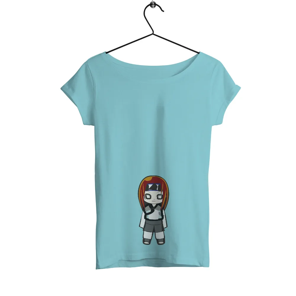 Custom Tee Shirts: Akira Anime Character with Red Hair and Headband|independence day t