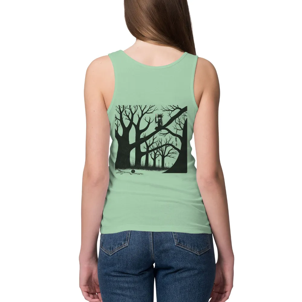 Tee Shirt Printing: Solitude in the Dark Forest - Artistic Design|endor forest summer camp shirt