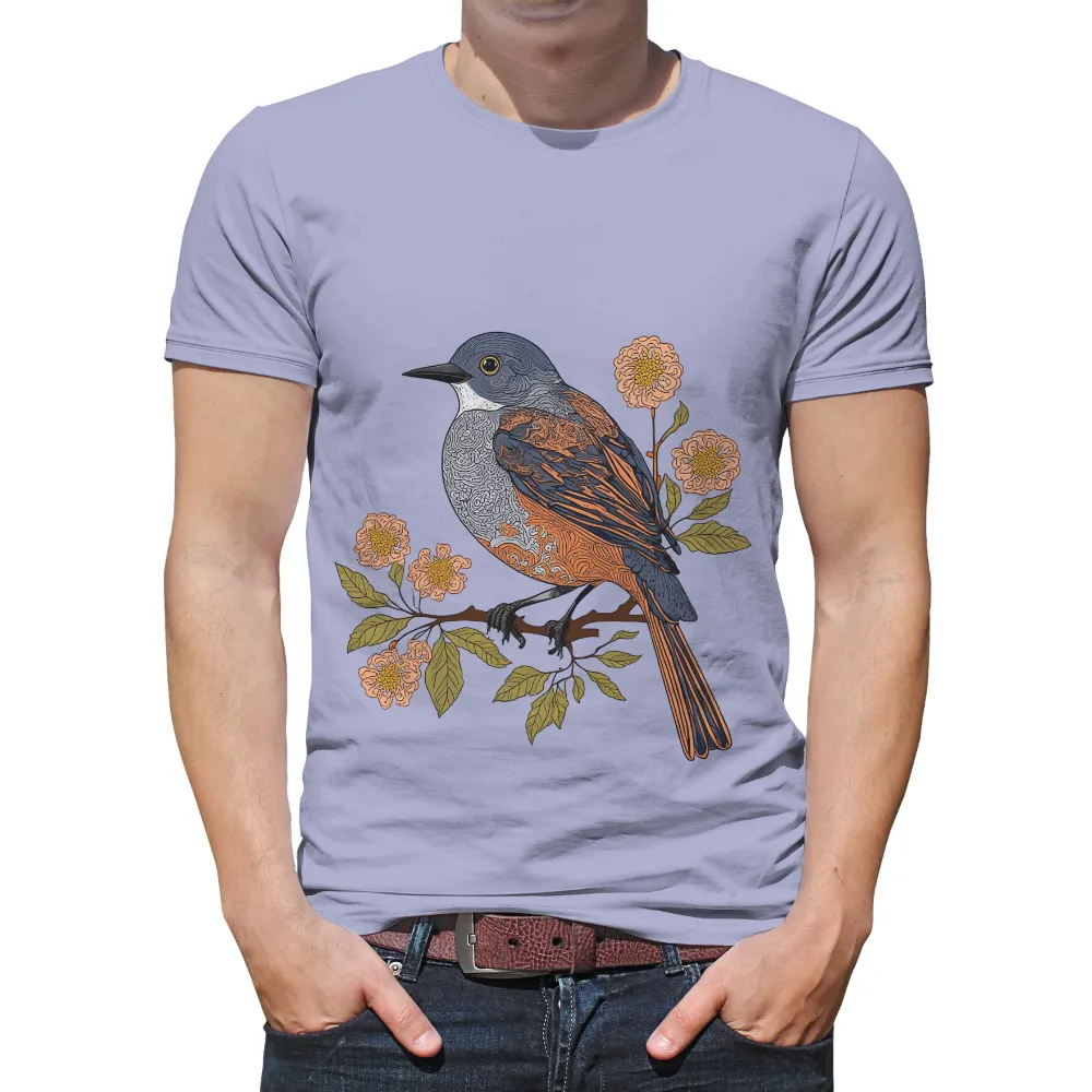 Tee Shirt Printing: Bird of Tranquility - Artistic Nature Design|larry bird shooting shirt