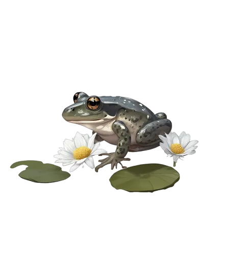 Frog on Lily Pad: A Symbol of Tranquility - T-Shirts Design