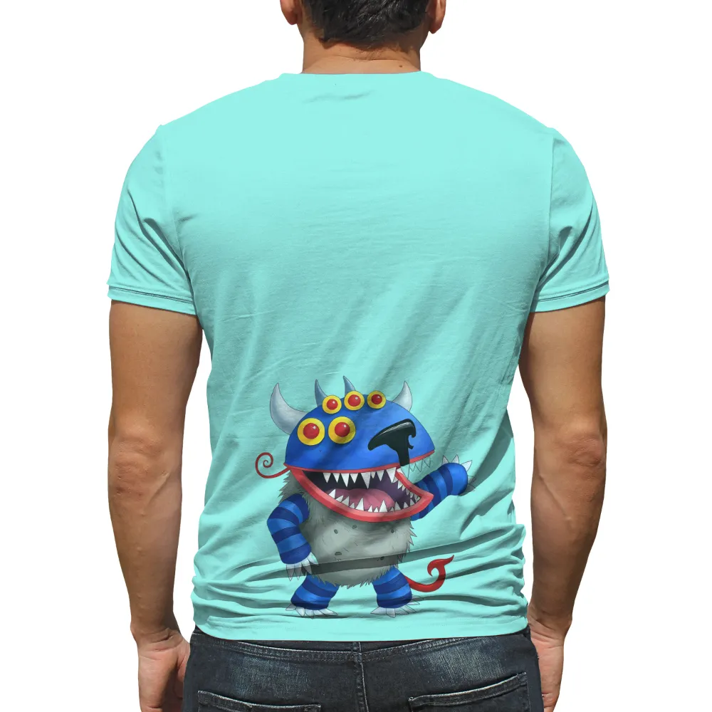 Graphic Tees: Whimsical Monster Adventure| Mischievous grin