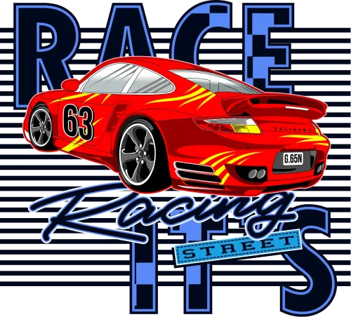 Custom Tee Shirts: Racing Street - Speed, Freedom, and Adventure