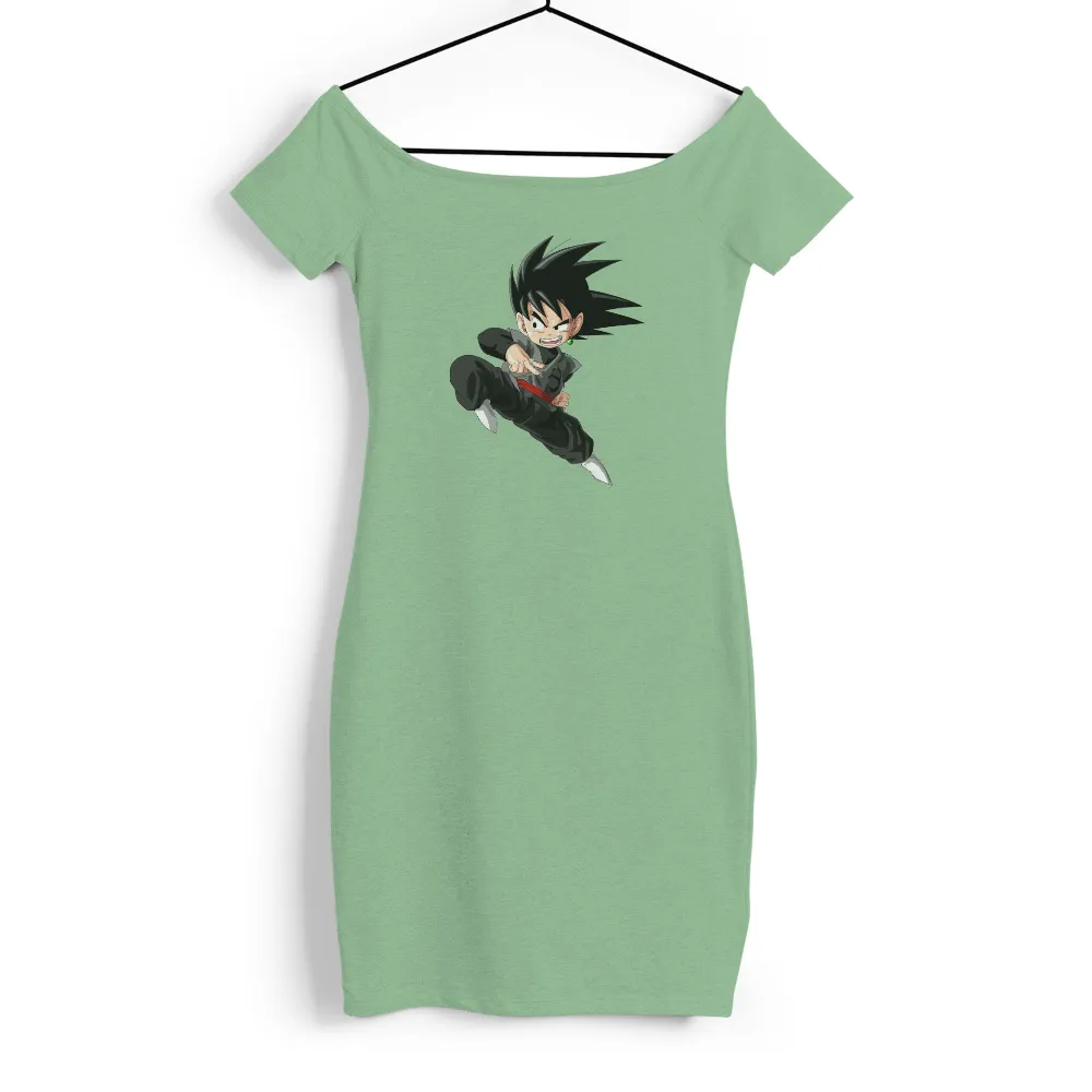 TShirt Printing: Goku's Determination - Anime Hero|men black essentials shirt