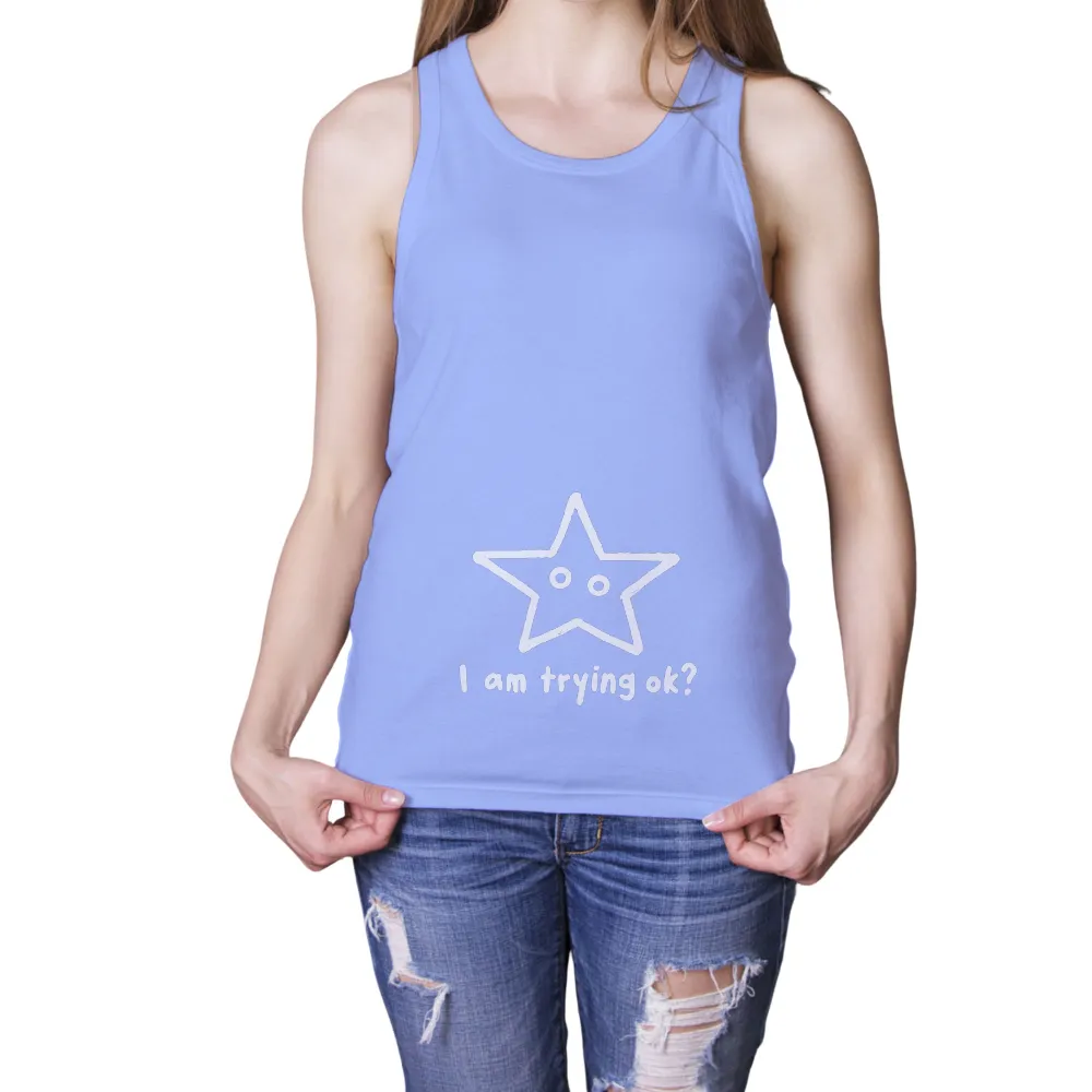 Graphic Tees: Star of Perseverance - I Am Trying Ok?|nhl all star schedule