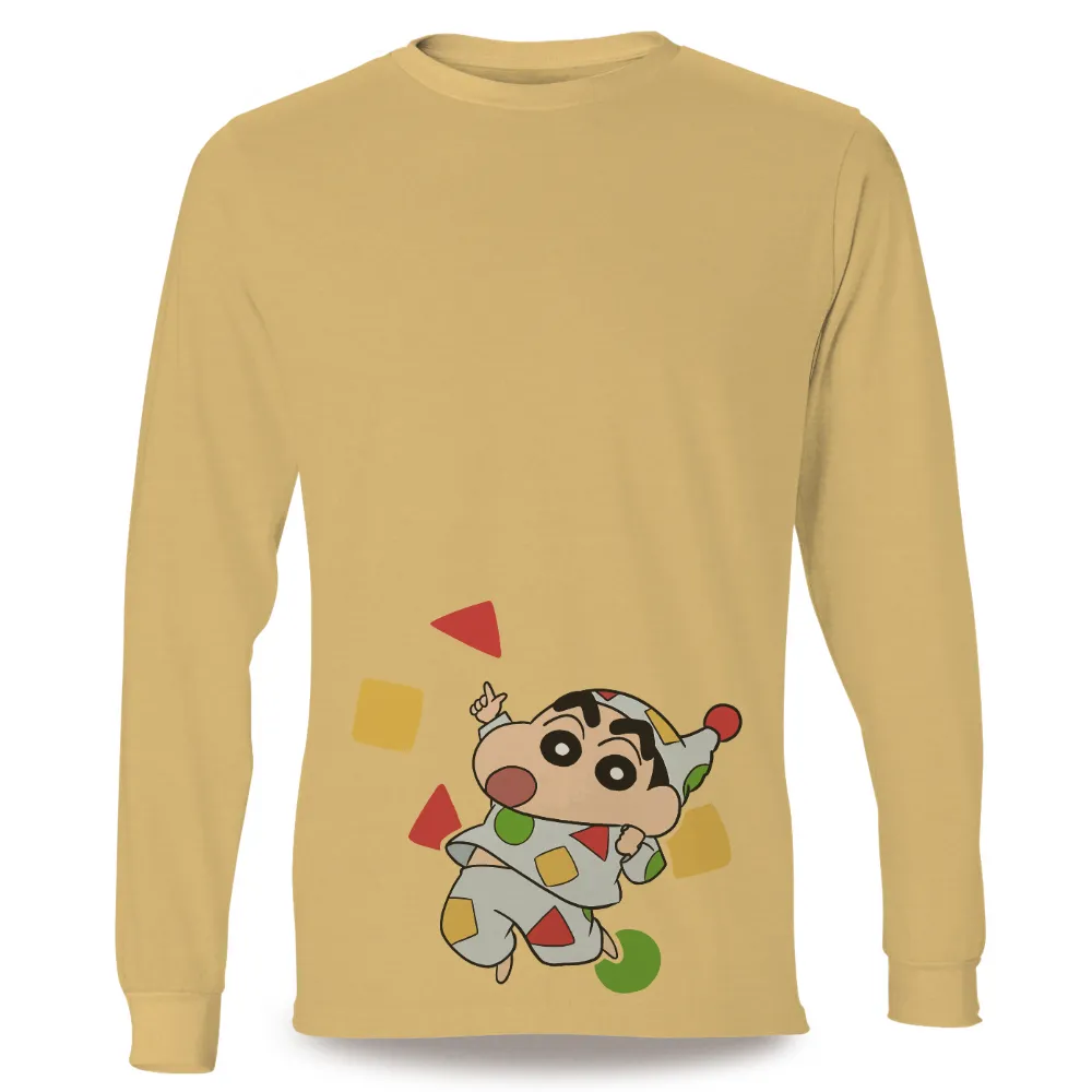 Shin-chan Clown Costume: Shirts Graphic Tees | Playful and Colorful Anime Design|gordon gartrell shirt costume