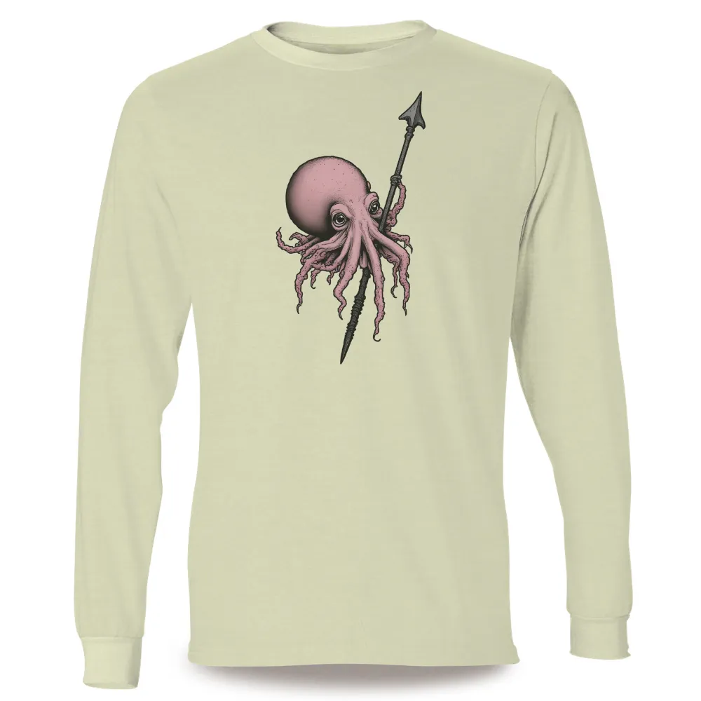 Octopus Spear Adventure Design on Custom Apparel|fred perry tipping texture knitted shirt