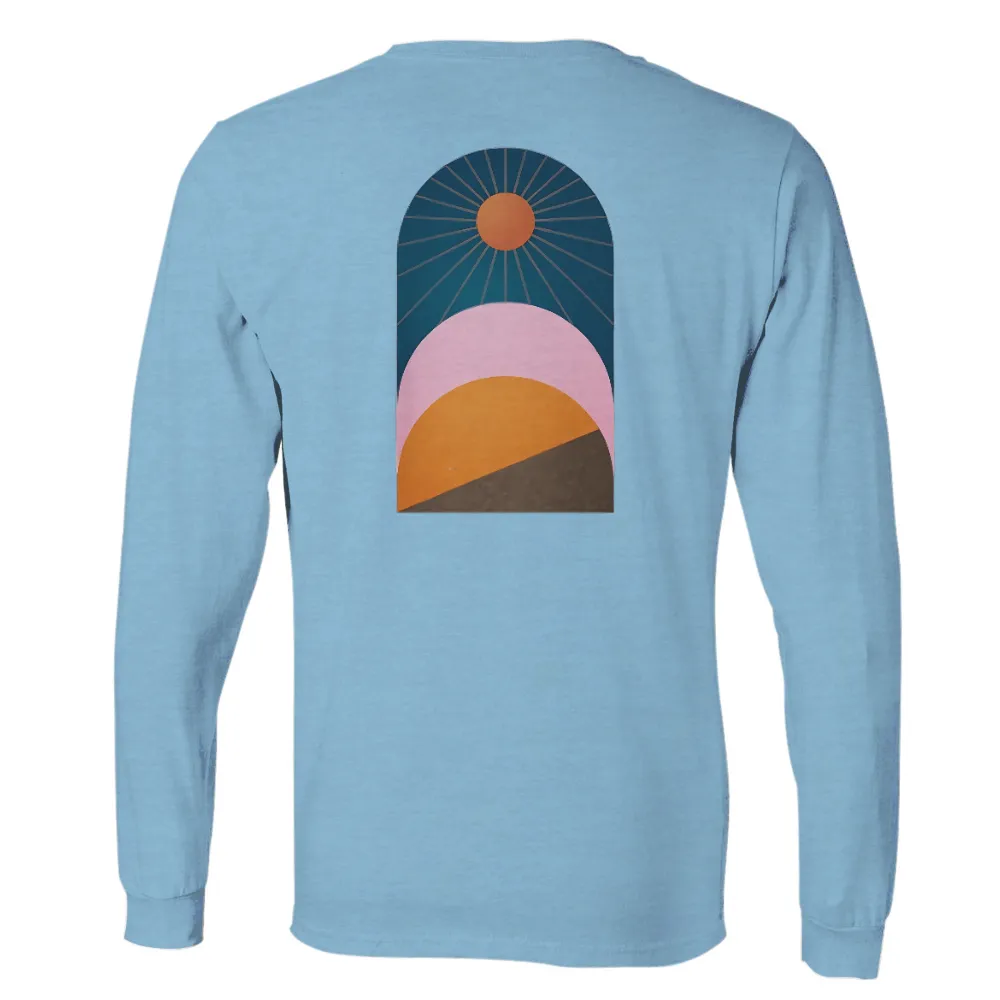 TShirt Design: Sunrise Arch - Nature's Tranquility|web shirt design