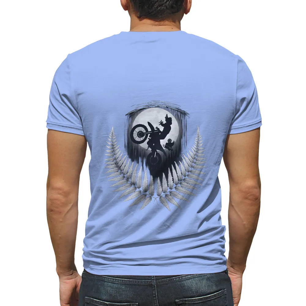 Custom T-Shirt Printing: Luna's Midnight Stunt - Motocross, Ferns, Moonlight|adventure time star wars shirt