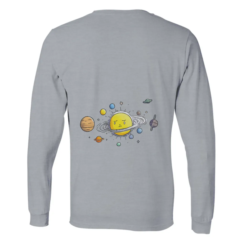 T-Shirt Printing: Cosmic Adventure with Sol, the Emotive Planet|bucees space city shirt