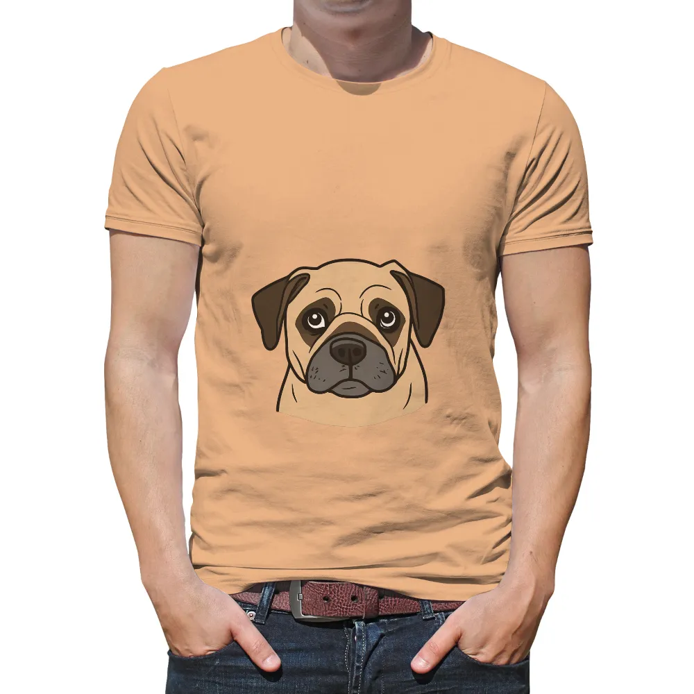 Graphic Tees: Playful Pug Portrait - Artistic Designs|obey hot dog tee