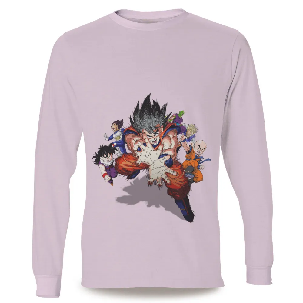 Custom T-Shirt Printing: Dragon Ball Warriors in Action|golden state warriors shooting shirt