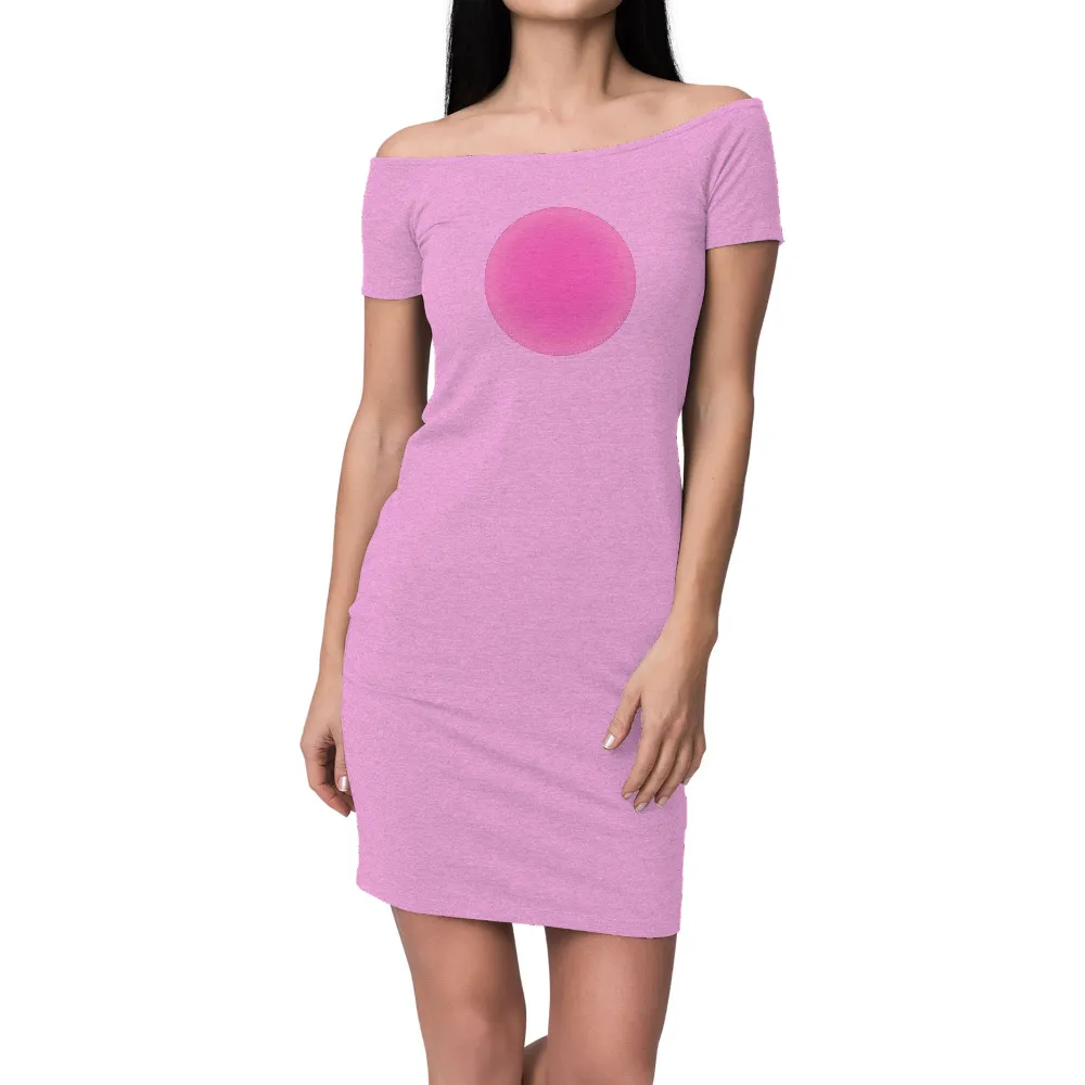 Minimalist Glowing Pink Circle: Modern Art Redefined|pink maid t shirt roblox