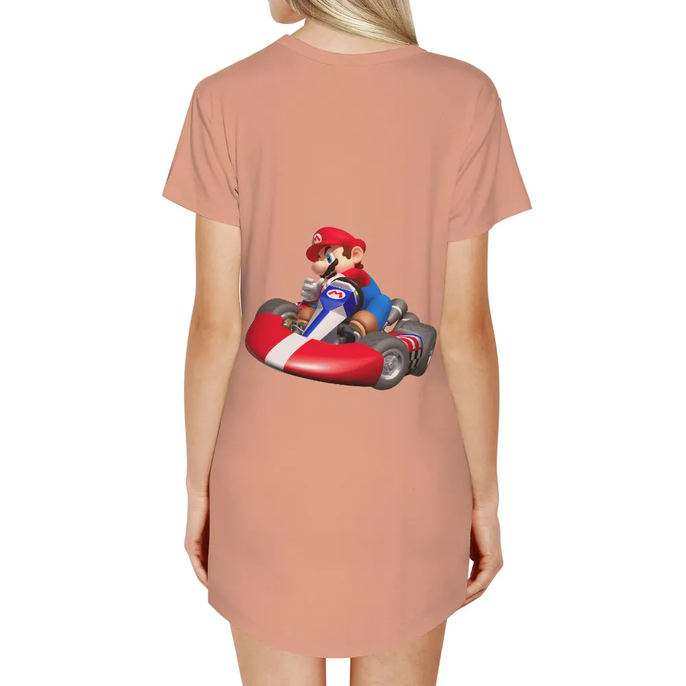 T-Shirts Custom: Mario Go-Kart Adventure - Gaming Pop Culture|men's art cotton colorful printed loose casual shirts