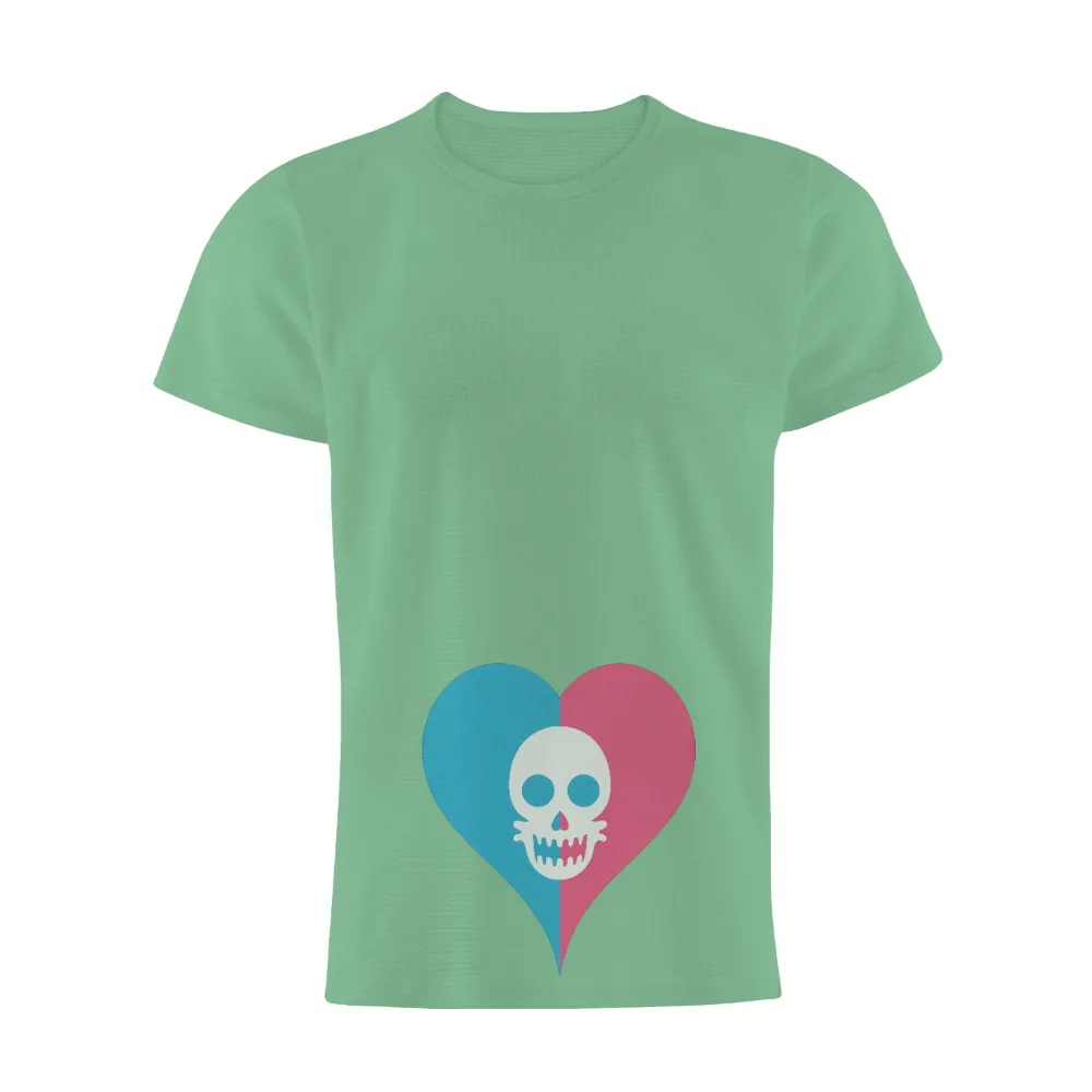 Custom Pop Culture Print: Heart & Skull Design - Celebrate Your Unique Identity|i heart hot moms shirt danny duncan