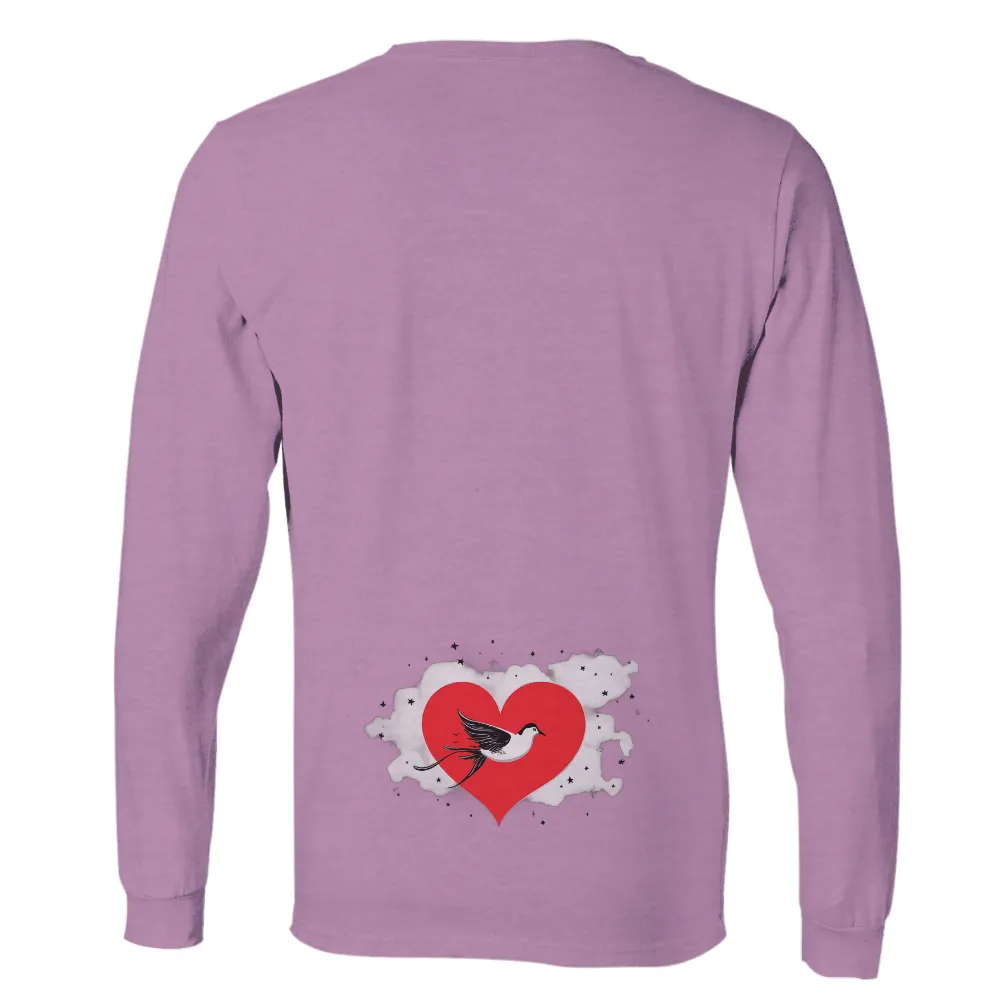 T-Shirts Custom: Heart and Bird - Freedom and Love|peace love santa shirt