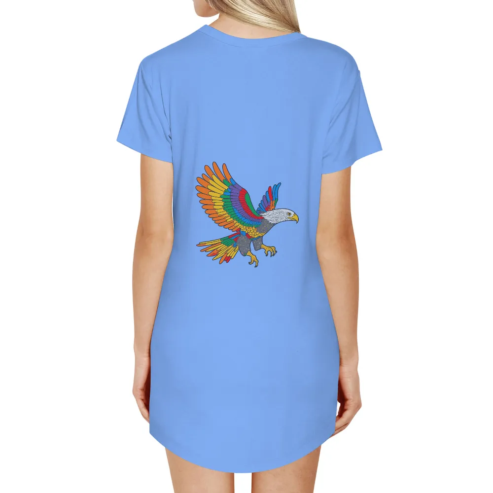 Custom Rainbow Eagle Design: Embracing Freedom, Diversity, and Unity|boden rainbow t shirt