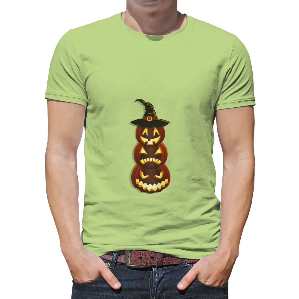 Custom Tee Shirts: Halloween Pumpkins Stack - Joy, Mischief, Fear|g is for ghostface shirt spirit halloween