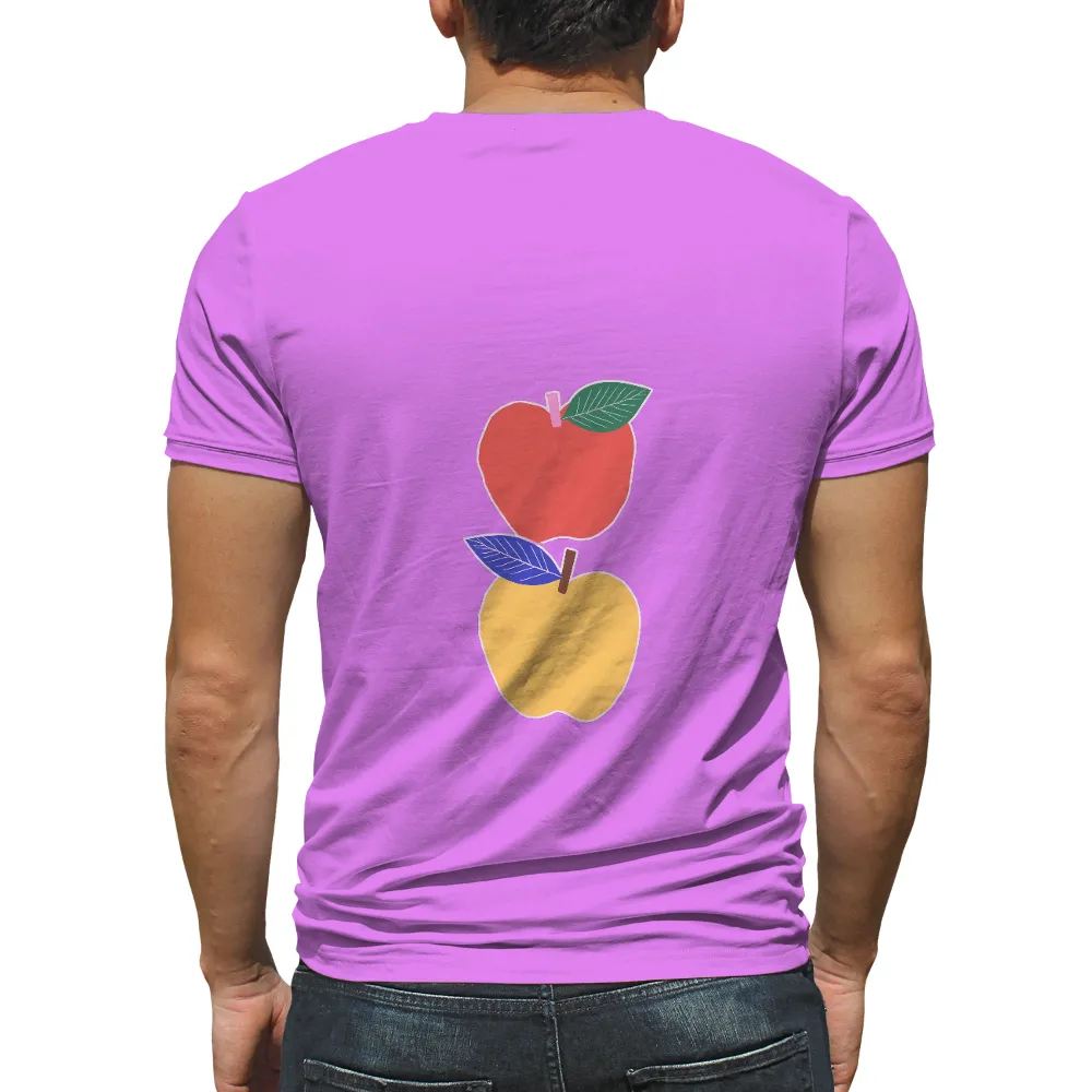 TShirt Design: Vibrant Apples - Balance and Harmony|simple tee shirt pattern